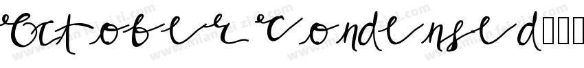 October Condensed字体转换